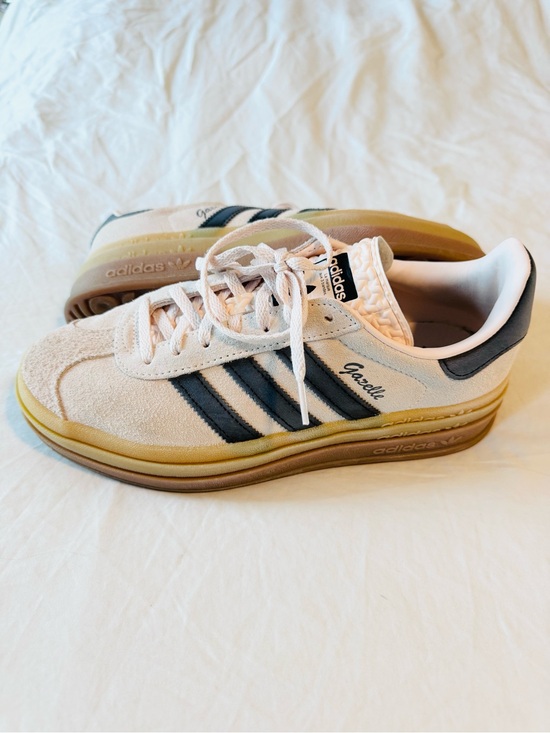 adidas Shoes - adidas Beige and Black Suede Gazelle